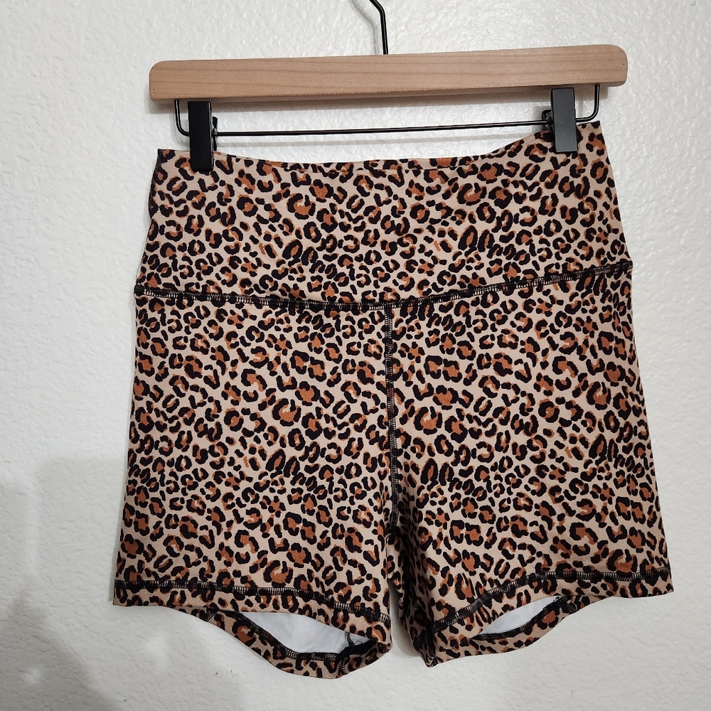 Fleo high waisted leopard print shorts size medium Stay Wild x Kels Kiel